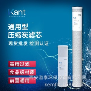 净水器10寸20寸压缩活性炭滤芯CTO椰壳烧结活性炭净水纯水机通用 1个